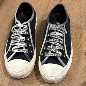Dior Navy walk n Dior Canvas Sneakers size 39